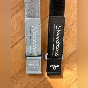 Omega Swatch Straps in Silver and Black